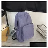 Sacs de plein air Lu Simple Nylon Tudents Campus Adolescent Shoolbag Sac à dos Tendance coréenne avec sacs à dos Sac pour ordinateur portable 321 Drop Livraison Spor Dhnwr