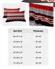Yatak etek kırmızı siyah gri çizgiler geometrik elastik takılmış yatak örtüsü Yastık