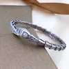 Bracciale da sposa di design in argento da donna, regalo, gioielli per feste, braccialetto in osso di serpente