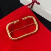 Brooches 18K Golden Plated Simple Brooch Women Personalized Stylish Metal Skeleton Frame Brooch Designer Stainless Steel Jewelry