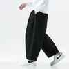 Calças masculinas largas perna homens 2024 primavera outono calças soltas casuais baggy jogging sweatpants masculino carga vintage oversized 5xl