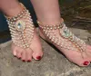 1 pcs New Boho Vintage Anklet for Women Imitation Pearl Tassels Foot Barefoot Sandal Crystal Multilayer Anklet Beach Wedding2032347