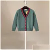 Abiti da ragazza Ragazze Autunno Neonati maschi Maglione Bambino Scollo a V Maglione Maglieria Cardigan in cotone a maniche lunghe Abbigliamento per bambini Cappotto per bambini Dhilf