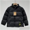 Para baixo casaco crianças crianças nf designer jaqueta de inverno meninos meninas ao ar livre com capuz quente parka preto puffer jaquetas carta impressão roupas ou dhbui