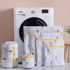6PCS Mesh Laundry Net Bag Washiong Machine Underwear Sock Pouch Clothes Bra Dirty Clothing Organizer Laundry Basket 240103