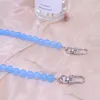 Bricolage assemblage dentelle sac chaîne accessoires une épaule portable sac de messager chaîne bleu calcédoine chaîne extensible 240103