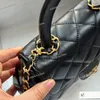 24C Women Designer Co Handle Shoulder Bag Tote 20/25cm Quilted Leather Gold Hardware Matelasse Chain Diamond Oval Bags Handheld Purse Shoulder Cross Body Handbag