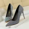 Strass femmes pompes Sexy Stiletto femmes talons hauts bout pointu femmes talons pompes femmes chaussures fête chaussures de mariage Scarpe Donna 240103