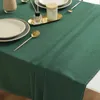 Table Cloth 135 180CM Cotton Solid Color Tablecloth Simple Rectangle Wrinkle Fabric Dining Cover For Party Camping