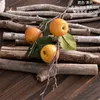 Fleurs décoratives simulant une fausse plante de pomme à 3 têtes, ornements de chambre à coucher, décoration d'événements de mariage, vitrine de centre commercial