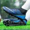 Mens High Ankle AG Sole Outdoor Cleats Football Boots Shoes Turf Soccer Kids Women Long Spikes Chuteira Futebol Sneakers 240104