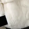 Fur 2019 New Winter Fashion Women's Rex Rabbit Fur Coat Whole Hooded