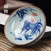 Antigo mestre de cerâmica único azul e branco porcelana jingdezhen kung fu produto copo pessoal chá especial 240104