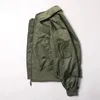 Män flygjacka Autumn Quality American Military Uniform Coat Stäng ner krage last Motorcykeljacka 240103