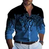 Men's Casual Shirts Shirt Daily Gift Holiday Long Sleeve Mens Party T Dress Up Polyester Printed Brand