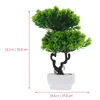 Decorative Flowers 2 Pcs Home Ornament Welcoming Pine Tree Fake Potted Artificial Plants Bonsai Japanese