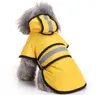 Vêtements pour chiens Drop Large Polyester Universal Pet réfléchissant Gilet imperméable imperméable