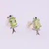 Stud Earrings Natural Gemstones Perido Birds Exquisite And Elegant Vintage Jewelry For Women Fashion Trend 2024