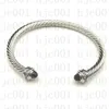 Bangle Bracelet Dy Luxury Designer Twisted Pearl Head Women Fashion Versatile Twist Bracelets Jewelry Platinum Plated Wedding Gifts 5MM