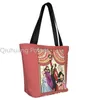 Shopping Bags The Greatest Show Shopper Bag Red Art Nouveau Movie Handbags Ladies Print Tote Stylish Cloth School Shoulder