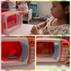 Kids Kitchen Toys Simulation Microwave Oven Educational Mini Food Pretend Play Cutting Role Playing Girls 240104