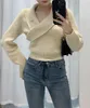 Chic Pullover Knitwear Autumn and Winter New Style with Long Sleeve Warm V-neck Loose Top