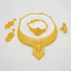 Dubai Gold Farbe Schmuck Set Für Frauen Indische Ohrring Halskette Nigeria Marokkanischen Braut Zubehör Hochzeit Armband Party 240103