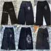 Heren Jeans Heren Jnco Baggy Hip Hop Rock Borduurpatroon Mannen Dames 2023 Mode Street chic Retro Harajuku Hoge Taille Wijde Pijpen Ag