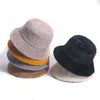 Bérets unisexe seau chapeau voyage mode couleur unie Panama Harajuku Hip Hop hiver chaud pêcheur casquette pour hommes femmes adolescent