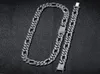 Hip Hop 13mm Iced Out Cuban Link Chain 31 Figaro Chains Necklace Tension Setting Crystal Bling Men Necklace Bracelet Mens8374263