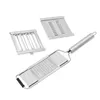 4 In 1 Shredder Cutter Stainless Steel Portable Manual Vegetable Slicer Easy Clean Grater with Handle Multi Purpose Kitchen Tool 240104