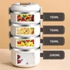 Bento Lunch Box Japanese Multilayer Rostfritt stål Bento Box Food Container Lagring Portable Thermos Food Jar Kid Bento Box 240103