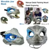 Máscaras de festa Dragão Dinossauro Jaw Máscara Boca Aberta Látex Horror Headgear Dino Halloween Cosplay Adereços Assustado Drop Delivery Home Garden Dhwv7