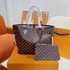 New 2pcs set designer tote bag Women leather handbag designer Tote lady clutch purse retro shoulder Purse Crossbody Bag