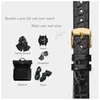 Bisonstrap Women Watch Straps Skórzowe opaski zastępcze z wypolerowaną klamrę ze stali nierdzewnej 8 mm 10 mm 12 mm 14 mm 16 mm 18 mm 19 mm 20 mm 240104