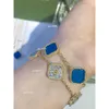 Designer Bracelet Fashion Jewelry Classic 4/Four Leaf Clover Charm Sterling Sier Bracelets Chain Gold Agate Shell Mother-Of-Pearl For Women Girl Wedding