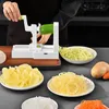 Râpe à légumes, trancheuse en spirale pour pommes de terre, Machine à fruits tourbillonnante, Machine à nouilles, Gadgets de cuisine multifonctionnels 240104