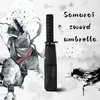 Parapluies Trifold Samurai Sword Umbrella Creative Cadeau personnalisé 6 Couteau d'os Résistance au vent Hommes Accessoires de maison d'été