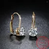 Dangle Earrings Trendy 14K Gold Plated 2024 Silver Hoops 925 For Women Lever Back Moissanite Earring Drop Girls Jewelry