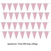Party Decoration 59Ft Long Pink Pennant Banner Flags Blank String Haning DIY Burnting Girls Decorations Festival Celebration Birthday