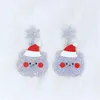 Hoop Earrings Christmas Studs Color Santa House Sweater Bell Personality Acrylic Female