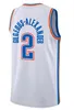 Мужчины SGA Shai Gilgeous Alexande Basketball Jerseys Okc City Jersey Blue White Vest