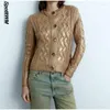 Women's Sweaters Gold Sequins Sparkling O Neck Cardigan Women Twist Long Sleeve Single Breasted Knit Sweater Elegant Office Ladies Loose