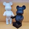 2 pçs 28cm 400% bearbrick diy pintura medicom brinquedos da moda urso blocos de construção urso tendência boneca artesanal modelo ornamentos