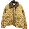 Women's down jacket women New style barn leather collar cotton jacket plaid cotton jacket