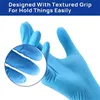 100Pcs/box Household Latex Free Nitrile Long Disposable nitrile Blue Gloves For Kitchen Gardening/Butcher Safety Work Gloves 240104