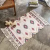 Dywany retro bohemian ręcznie tkane prostokątne dywany dywanowe bawełniane lniane dywaniki