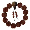 Strand Nepal Rudraksha Buddha Beads Bodhi Semente Pulseira Acessória de Mão