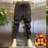 MAN CORDUROY Spectpants الخريف شتاء الرجال الركض الفضفاضة أزياء أزياء الشوارع غير الرسمية سروال الحريم زائد الحجم بنطلون الموضة 240103