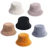 Bérets unisexe seau chapeau voyage mode couleur unie Panama Harajuku Hip Hop hiver chaud pêcheur casquette pour hommes femmes adolescent